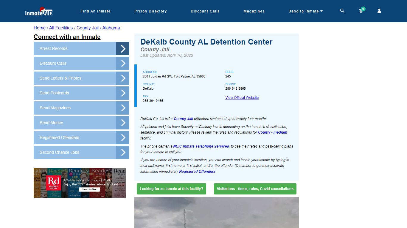 DeKalb County AL Detention Center - Inmate Locator - Fort Payne, AL